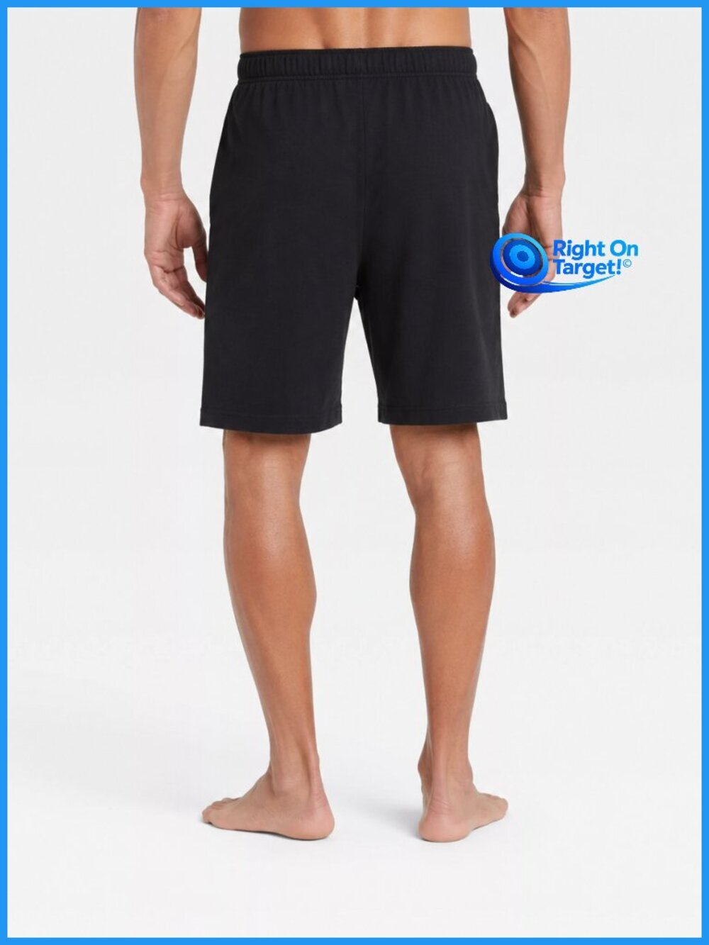Medium - Mens 9in Knit Pajama Shorts - Goodfellow Co - Black - Picture 2 of 5